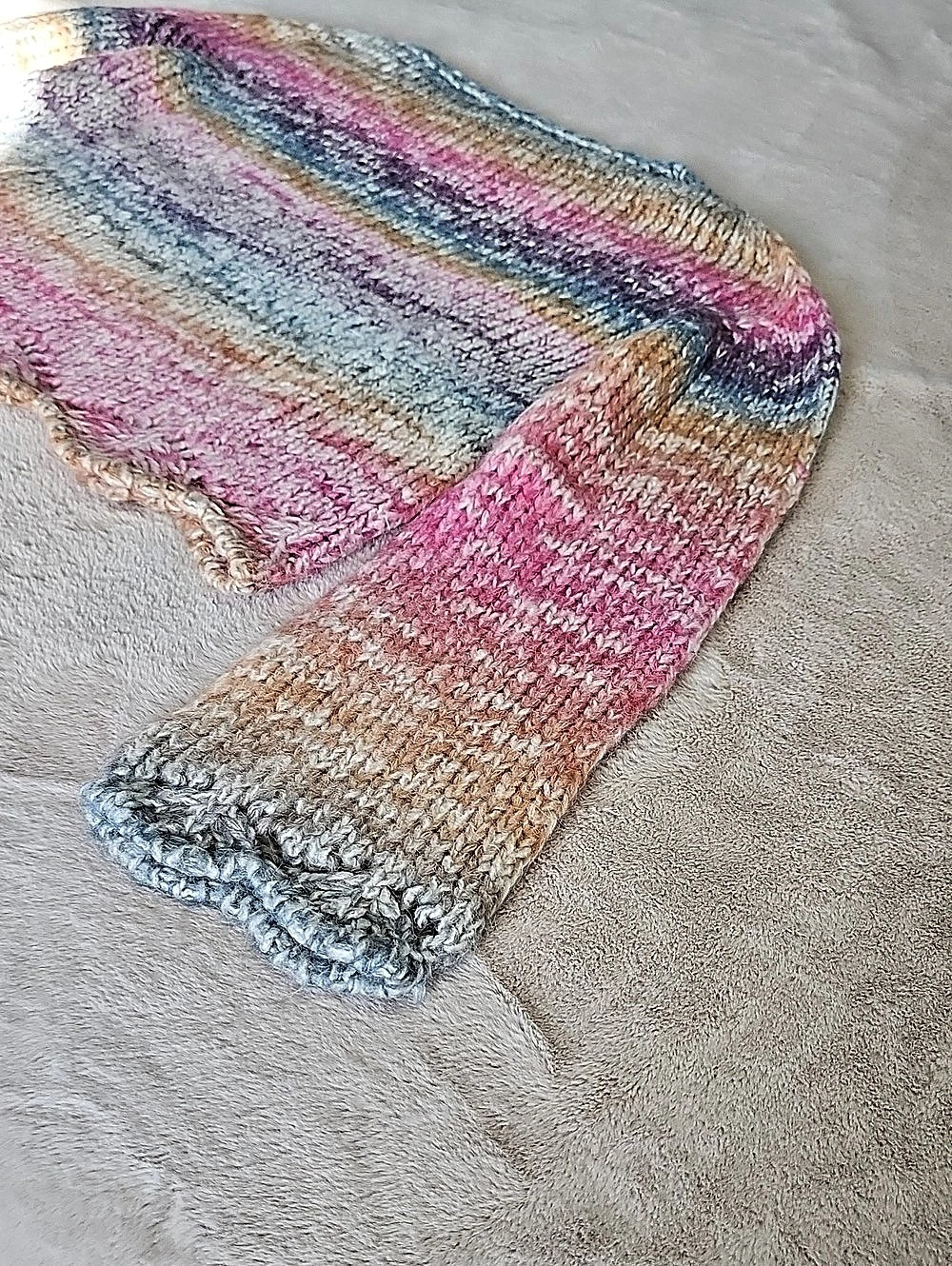 Striped Multi-Colored Knit Sweater - Picture 3 of 10
